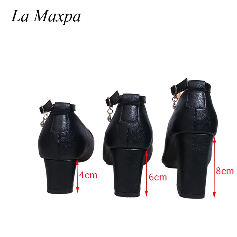 La MaxPa Buckle Strap Pointed Toe Women Pump Square High Heels Solid Autumn / Spring Lady Party Shoes Casual Women Pumps
La MaxPa Buckle Strap Pointed Toe Women Pump Square High Heels Solid Autumn / Spring Lady Party Shoes Casual Women Pumps