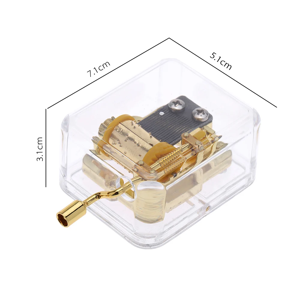 High Quality Acrylic Hand Crank Musical Box Unique Golden Movement Melody Castle in the Sky Music Box for birthday gifts
High Quality Acrylic Hand Crank Musical Box Unique Golden Movement Melody Castle in the Sky Music Box for birthday gifts