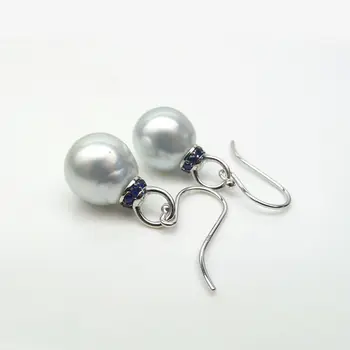 Free Shipping Chic 12-11MM White Genuine South Sea Pearl Sapphire Drop Earrings 14K White Gold
Free Shipping Chic 12-11MM White Genuine South Sea Pearl Sapphire Drop Earrings 14K White Gold