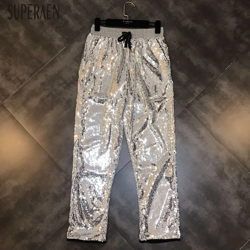 SuperAen 2019 Spring New Elastic Waist Women Long Pants Wild Europe Fashion Pants Female Sequins Casual Pants Female
SuperAen 2019 Spring New Elastic Waist Women Long Pants Wild Europe Fashion Pants Female Sequins Casual Pants Female