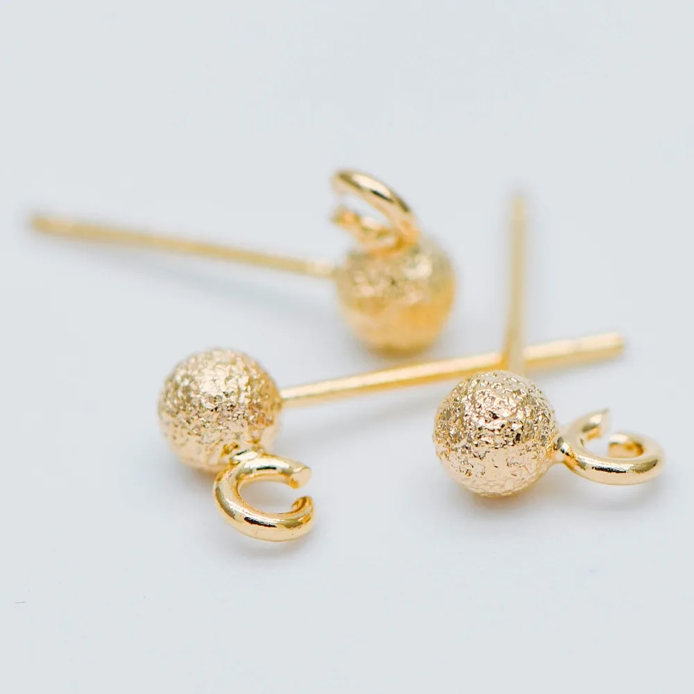 20pcs Gold Stardust Ball Stud Earring with Ring/Loop, Gold plated Brass Ear Posts, 4mm Ball Size (GB-533)
20pcs Gold Stardust Ball Stud Earring with Ring/Loop, Gold plated Brass Ear Posts, 4mm Ball Size (GB-533)
