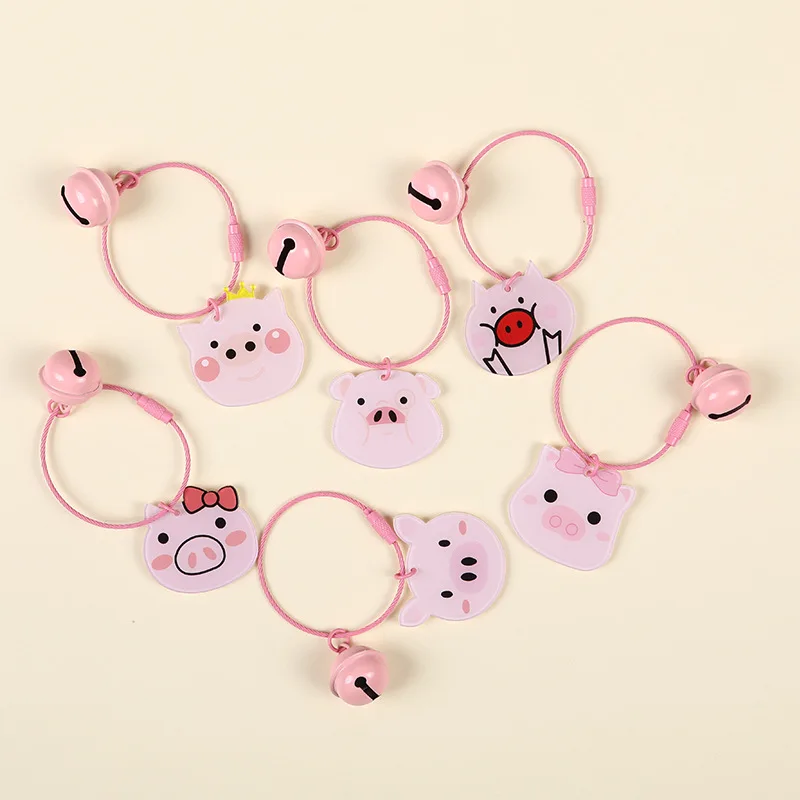 6 Expression Pig Keychain Cute Single Sided Steel wire Bell Key Chain Pendant Acrylic Key Ring
6 Expression Pig Keychain Cute Single Sided Steel wire Bell Key Chain Pendant Acrylic Key Ring