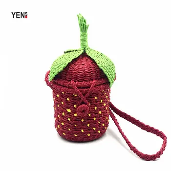 Strawberry Bags Women Designer Straw Bag Rattan Bag Pastoral Woven Fashion Summer Handbag Fruit Berries Cartoon Messenger Bags
Strawberry Bags Women Designer Straw Bag Rattan Bag Pastoral Woven Fashion Summer Handbag Fruit Berries Cartoon Messenger Bags