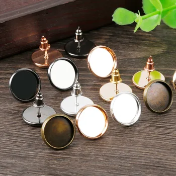 50pcs Gold Bronze Blank Earring Base 14mm Cabochon Cameo Settings Bezel Tray Diy Jewelry Making,Fit 12mm Cabochon
50pcs Gold Bronze Blank Earring Base 14mm Cabochon Cameo Settings Bezel Tray Diy Jewelry Making,Fit 12mm Cabochon
