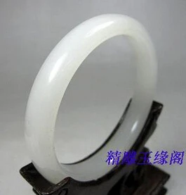 >>>>>Natural white jade bracelet/China xinjiang/jade Diameter 57-63mm wide Armschmuck bracelets