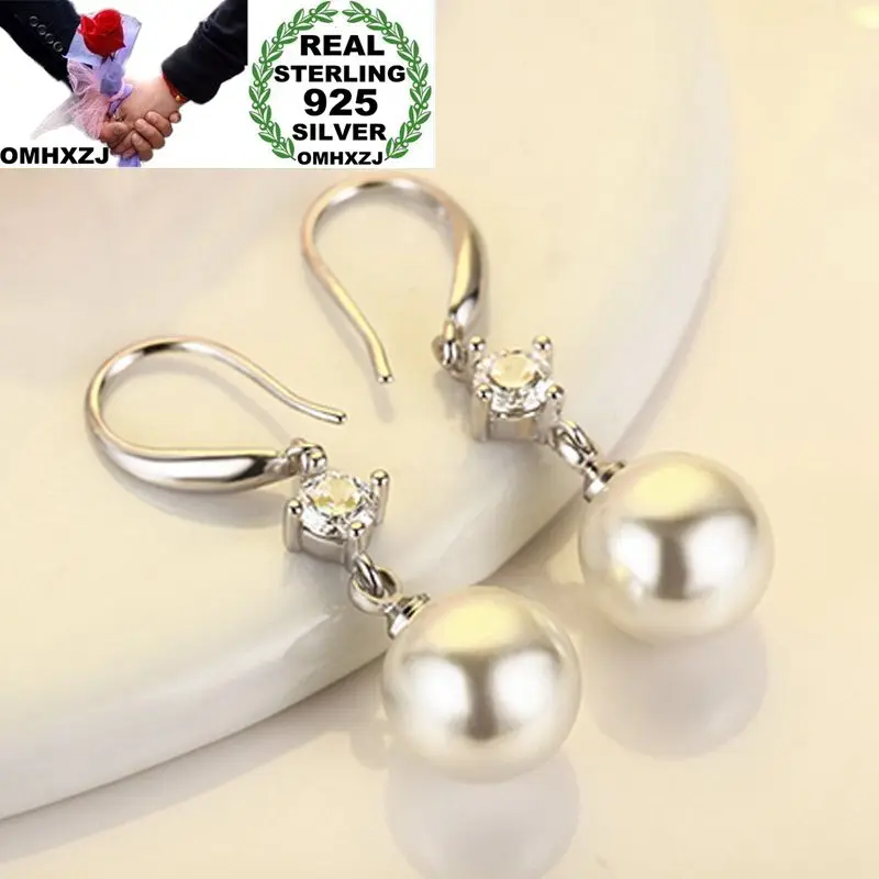 OMHXZJ Wholesale European Fashion Woman Girl Party Wedding Gift White Pearl AAA Zircon 925 Sterling Silver Drop Earrings EA298
OMHXZJ Wholesale European Fashion Woman Girl Party Wedding Gift White Pearl AAA Zircon 925 Sterling Silver Drop Earrings EA298