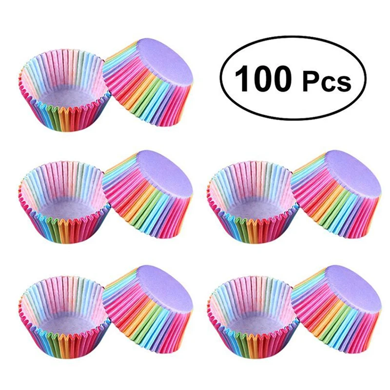 100 Pcs/Set Colorful Rainbow Round Cake Cup Baking Muffin Cup Box Packaging Cupcake Maker Baking Tools 7*3.2cm
100 Pcs/Set Colorful Rainbow Round Cake Cup Baking Muffin Cup Box Packaging Cupcake Maker Baking Tools 7*3.2cm