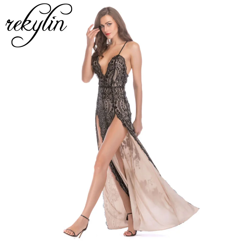 Sequin Maxi Dress Women Sexy High Split Long Dress 2019 Solid V Neck Autumn Winter Dresses Vestidos
Sequin Maxi Dress Women Sexy High Split Long Dress 2019 Solid V Neck Autumn Winter Dresses Vestidos