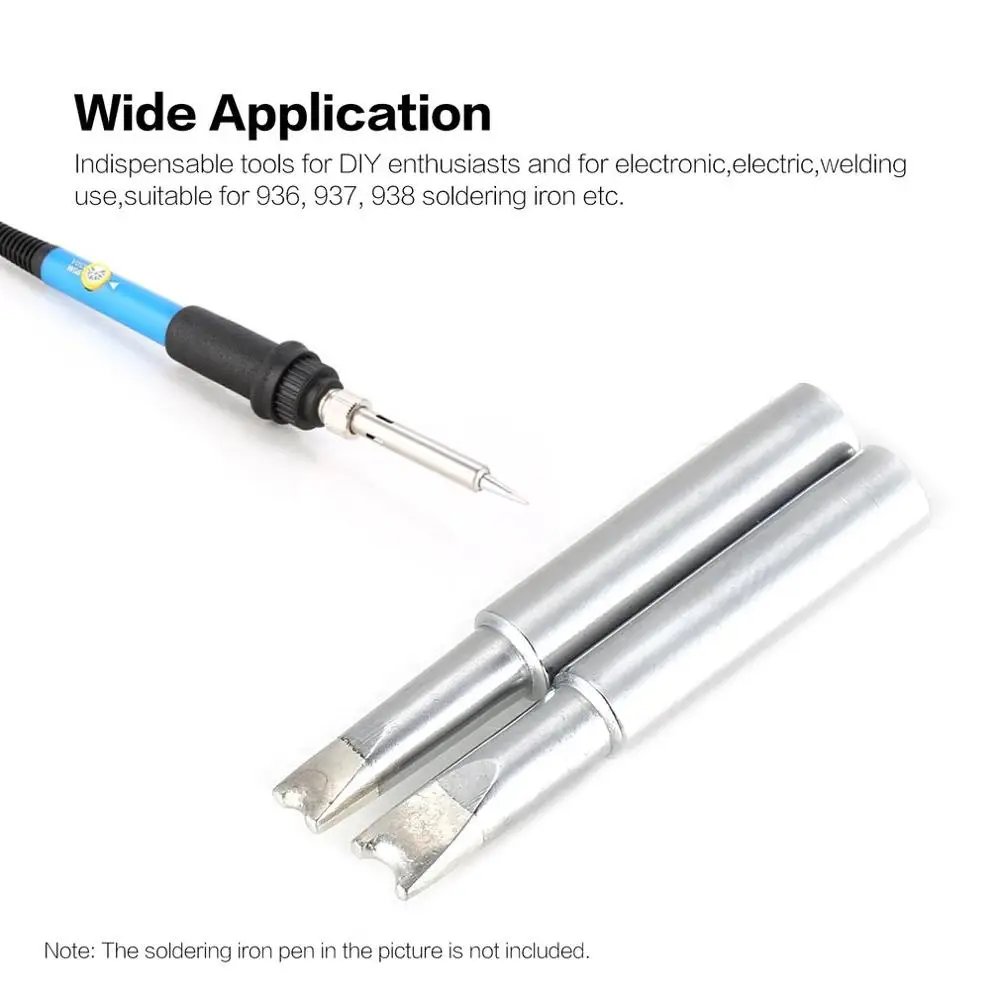 2PCS 900M Solder Soldering Iron Tip Replacement Rework Station Tool Copper Lead-free Welding Head Bits Electric DIY Repair
2PCS 900M Solder Soldering Iron Tip Replacement Rework Station Tool Copper Lead-free Welding Head Bits Electric DIY Repair