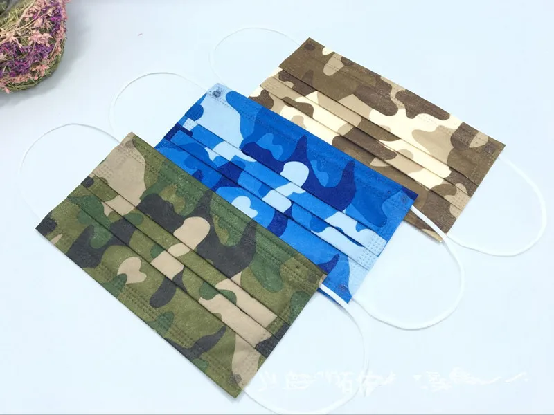 B1341 10pcs 3 Layers non-woven disposable mask dustproof anti fog haze tail gas ear hanging respirator mouth-muffle (8)