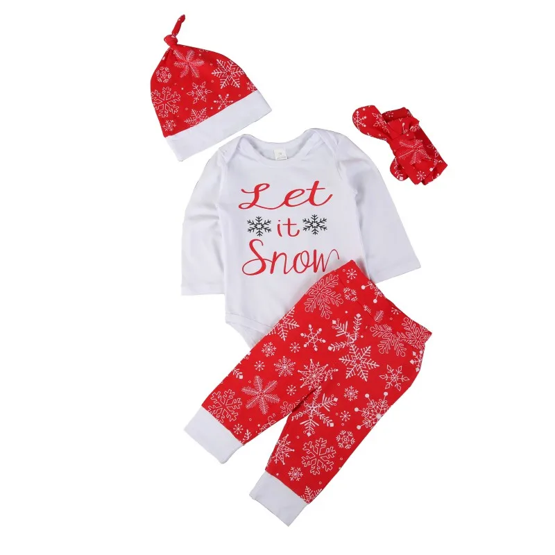 2018 Newborn Baby Cotton Christmas Clothes Sets Romper Jumpsuit+ Pants+ Headband+ Hat Long Sleeve Autumn Outfits 4pcs/Set
2018 Newborn Baby Cotton Christmas Clothes Sets Romper Jumpsuit+ Pants+ Headband+ Hat Long Sleeve Autumn Outfits 4pcs/Set