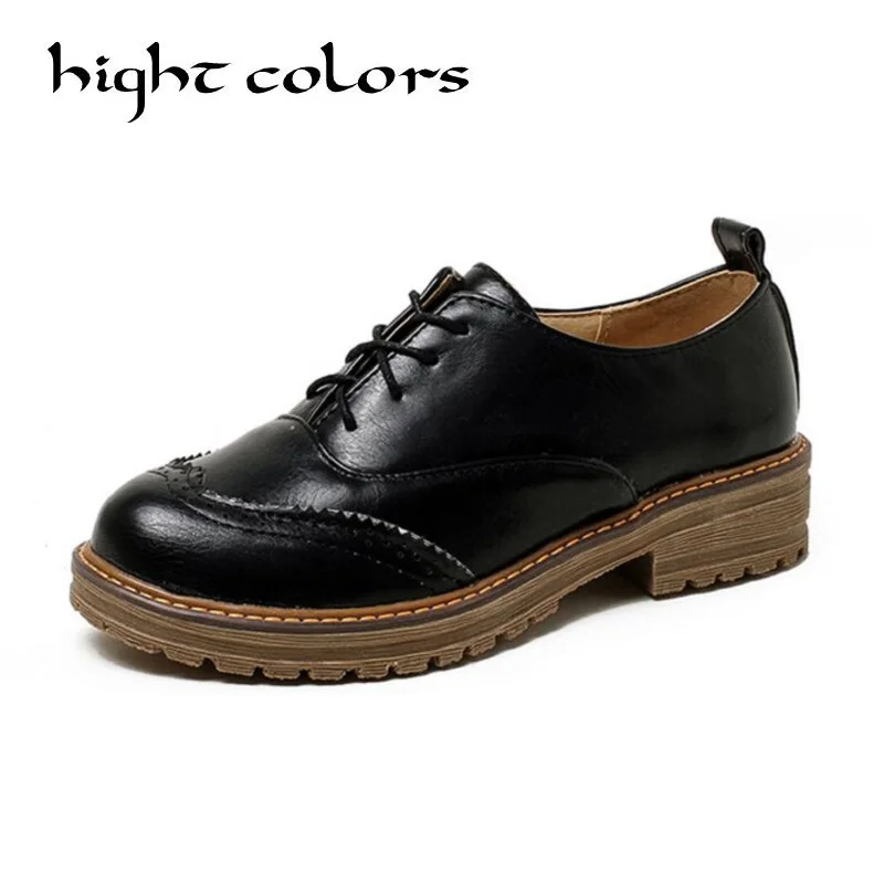 British Style Fashion Round Toe Oxford Shoes For Women Soft Leather Retro Brogues Women Oxfords Flat Heel Black Casual Shoes
British Style Fashion Round Toe Oxford Shoes For Women Soft Leather Retro Brogues Women Oxfords Flat Heel Black Casual Shoes
