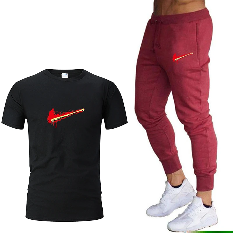2019 mens sports T-shirt + sports pants two-piece brand printing sportswear Fitness jogging sweatshirt T-shirt + sports trousers
2019 mens sports T-shirt + sports pants two-piece brand printing sportswear Fitness jogging sweatshirt T-shirt + sports trousers