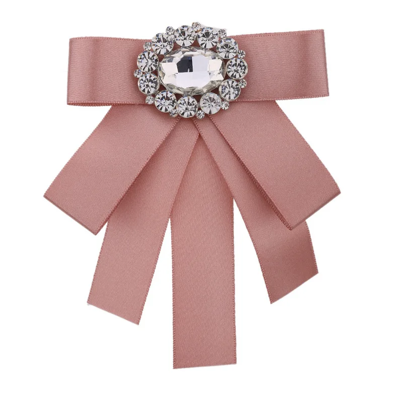 Ladies Oval Crystal Decorative Bow Tie Pin Plain Color Double Collar Front Desk Professional Shirt Small Corsage Tie
Ladies Oval Crystal Decorative Bow Tie Pin Plain Color Double Collar Front Desk Professional Shirt Small Corsage Tie