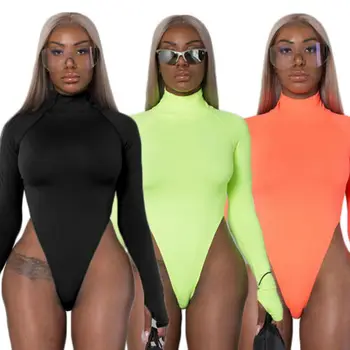 Women Playsuit Turtle Neck Long Sleeve Stretch Leotard Bodycon Bodysuit Top Blouse Romper 2019 NEW
Women Playsuit Turtle Neck Long Sleeve Stretch Leotard Bodycon Bodysuit Top Blouse Romper 2019 NEW