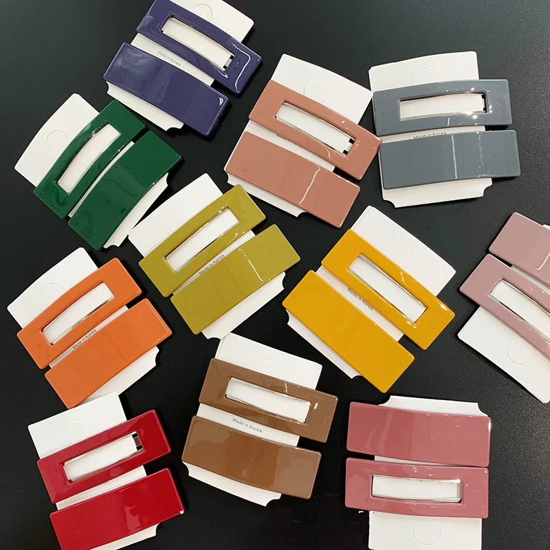 2PCS/SET Korea Fashion Acetic Acid Resin Hit Color Hair Clips Geometric Hollow Metal Barrettes Hair Accessories for Women
2PCS/SET Korea Fashion Acetic Acid Resin Hit Color Hair Clips Geometric Hollow Metal Barrettes Hair Accessories for Women