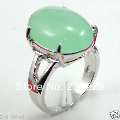 FREE SHIPPING>>>@@ Wholesale price S ^^^^Estate fine Genuine light green jade silver ring size 7-8# | Украшения и