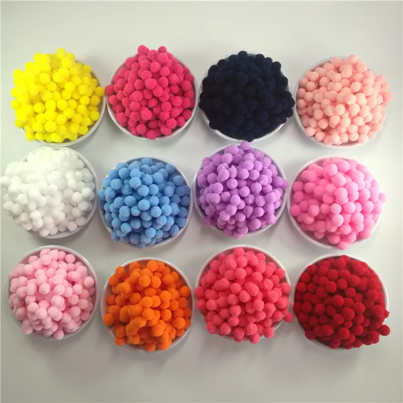 400Pcs 10mm Round Pink Red White Blue Purple Yellow Black Plush Ball DIY Crafts Pom Poms Wedding Garment Decoration Accessories
400Pcs 10mm Round Pink Red White Blue Purple Yellow Black Plush Ball DIY Crafts Pom Poms Wedding Garment Decoration Accessories