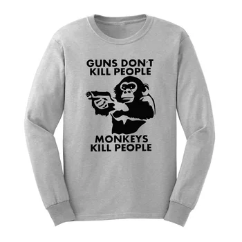 Loo Show Mens GUNS DON'T KILL PEOPLE MONKEYS DO Funny Long Sleeve T-Shirts Casual Men Tee
Loo Show Mens GUNS DON'T KILL PEOPLE MONKEYS DO Funny Long Sleeve T-Shirts Casual Men Tee