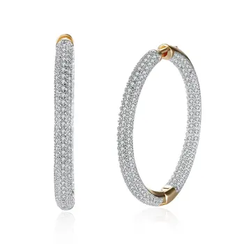 1 pair Luxury Zircon Inlaid Ear Hoops Women Ear Rings Round Champagne Gold Color Earrings Ear Fashionable Ornaments for Women
1 pair Luxury Zircon Inlaid Ear Hoops Women Ear Rings Round Champagne Gold Color Earrings Ear Fashionable Ornaments for Women