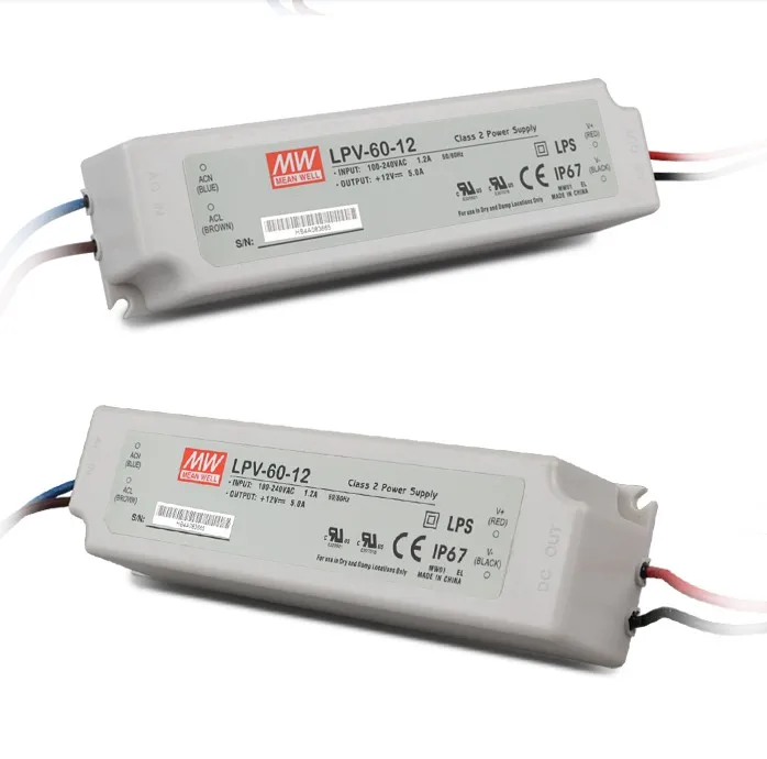 Original MEAN WELL LPV-60-12 Constant Current /Voltage 12V5A LED Driver Switching waterproof Power Supply for LED lighting
Original MEAN WELL LPV-60-12 Constant Current /Voltage 12V5A LED Driver Switching waterproof Power Supply for LED lighting