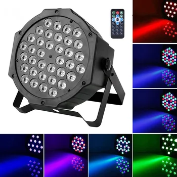 DMX Par Lights 36 LED Remote and DMX Control Stage Party Lights Sound Activated RGB Disco Light Decoration Light SHOW
DMX Par Lights 36 LED Remote and DMX Control Stage Party Lights Sound Activated RGB Disco Light Decoration Light SHOW
