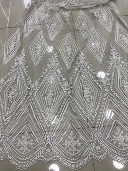 Nigerian Wedding lace fabric with beads White Embroidery French Lace Fabric with hiqh quality
Nigerian Wedding lace fabric with beads White Embroidery French Lace Fabric with hiqh quality