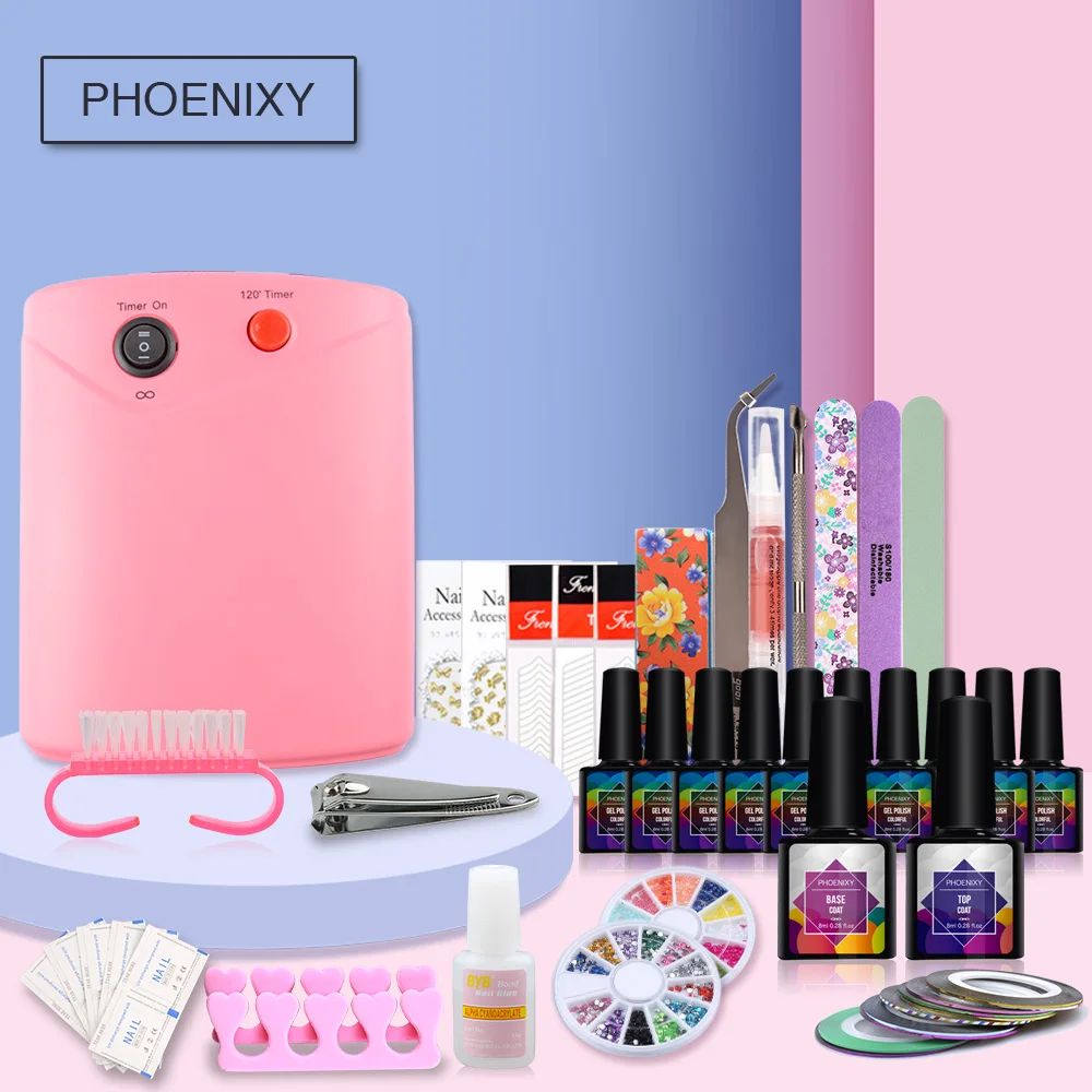 Gel Nail Sets Lamp For Nail Polish Kit 36W UV Lamp 10Colors Nail Gel Polish Kit Gel Varnish Kit For Nail Art Tools For Manicure
Gel Nail Sets Lamp For Nail Polish Kit 36W UV Lamp 10Colors Nail Gel Polish Kit Gel Varnish Kit For Nail Art Tools For Manicure