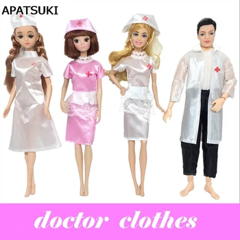 4SETS Doll Accessories Cosplay Costume Set Doll Toys Fashion Uniform Female Nurse Male Doctor Dresses Toys For Barbie Dolls
4SETS Doll Accessories Cosplay Costume Set Doll Toys Fashion Uniform Female Nurse Male Doctor Dresses Toys For Barbie Dolls