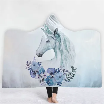 Wearable Hooded Throw Blanket Cartoon Horse Print Sofa Couch Bed Fleece Fabric Soft Warm Winter Blankets 150*200cm
Wearable Hooded Throw Blanket Cartoon Horse Print Sofa Couch Bed Fleece Fabric Soft Warm Winter Blankets 150*200cm