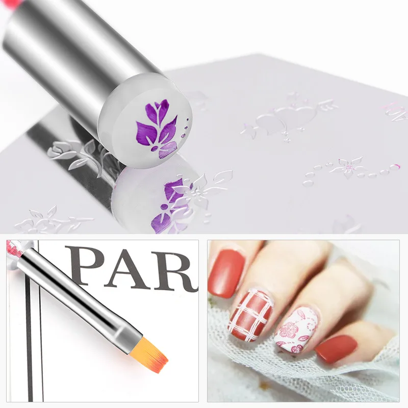 Double Head Dual-use Nail Printing Dual-use Pen Rhinestone Handle Silicone Nail Painting Pen
Double Head Dual-use Nail Printing Dual-use Pen Rhinestone Handle Silicone Nail Painting Pen