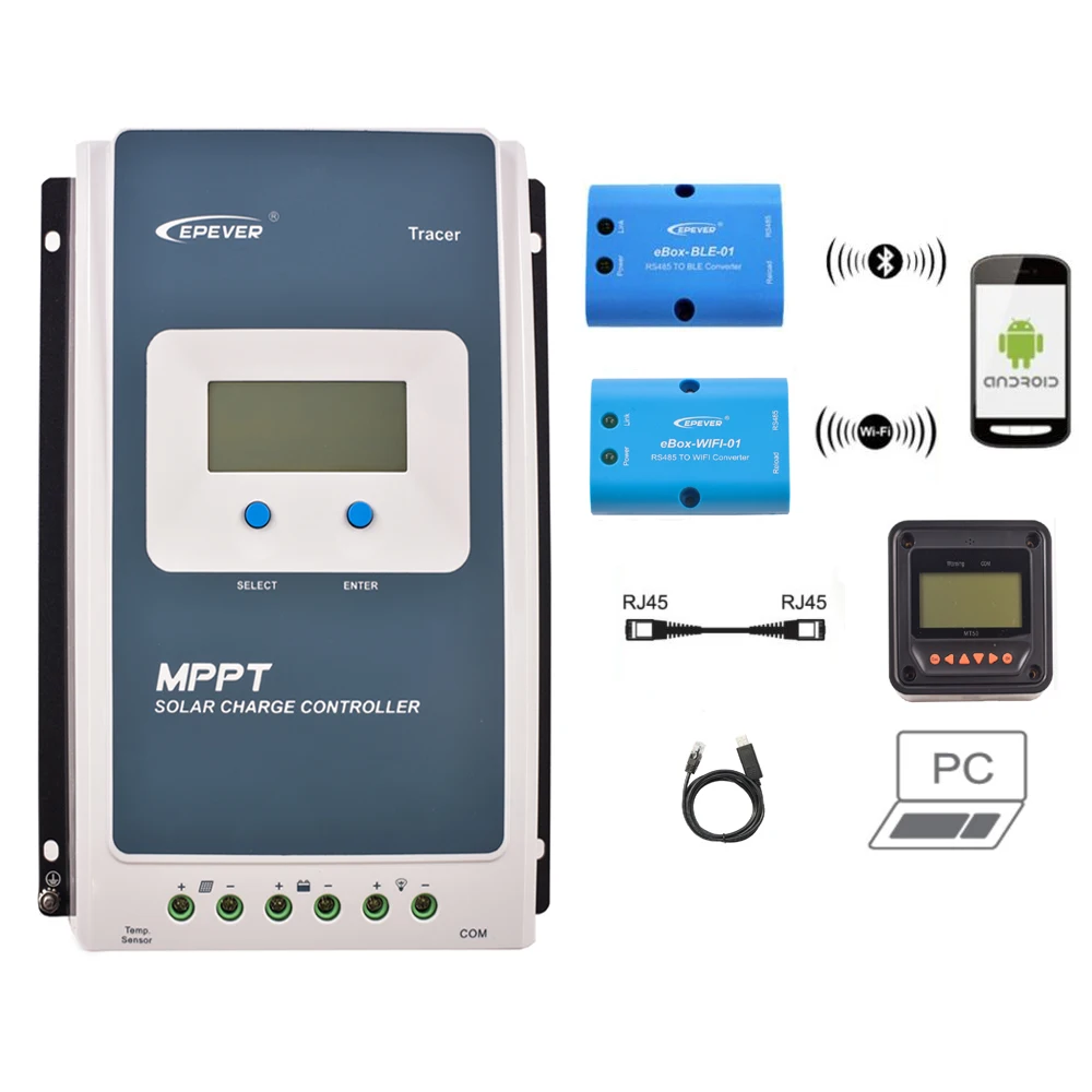 Tracer2210AN MPPT 20A 100V solar charge controller with LCD EP solar Tracer 2210AN new Charge controllers
Tracer2210AN MPPT 20A 100V solar charge controller with LCD EP solar Tracer 2210AN new Charge controllers