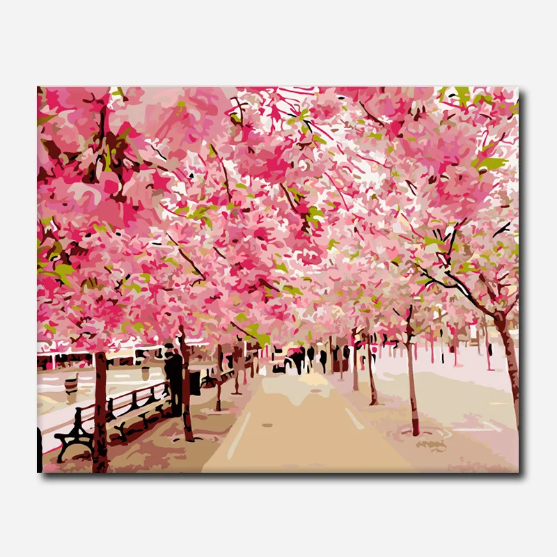 Framed Cherry Blossoms Road DIY Oil Painting By Numbers Kits Wall Art Picture Home Decor Acrylic Paint On Canvas For Artwork
Framed Cherry Blossoms Road DIY Oil Painting By Numbers Kits Wall Art Picture Home Decor Acrylic Paint On Canvas For Artwork
