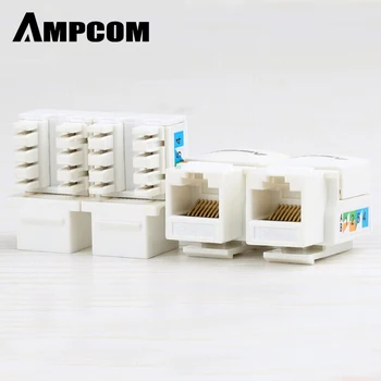 

CAT6 Keystone Jack,AMPCOM Snap-in RJ45 Punch-Down Cat.6 Keystone Module Adapter 100/1000 Mbps |UTP|Compatible with CAT.6/CAT.5e