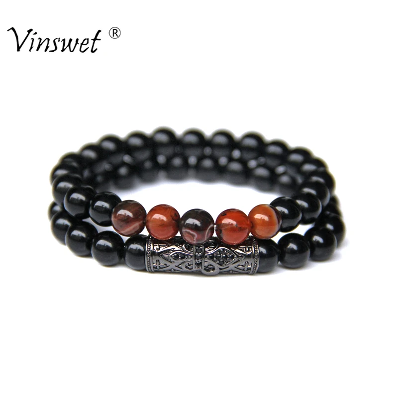 Black Oxyn Striped Agates Beads Bracelet Set Men Natural Stone Bracelets Erkek Bileklik for Mens Women Jewelry Pulseras Mujer
Black Oxyn Striped Agates Beads Bracelet Set Men Natural Stone Bracelets Erkek Bileklik for Mens Women Jewelry Pulseras Mujer