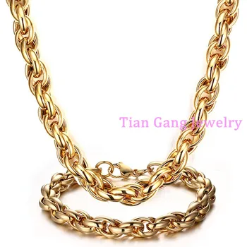 9mm Heavy Gold Mens Chain Boys Necklace Link Stainless Steel 22" Chain Necklace 9" Bracelet Set Jewelry Gift
9mm Heavy Gold Mens Chain Boys Necklace Link Stainless Steel 22" Chain Necklace 9" Bracelet Set Jewelry Gift
