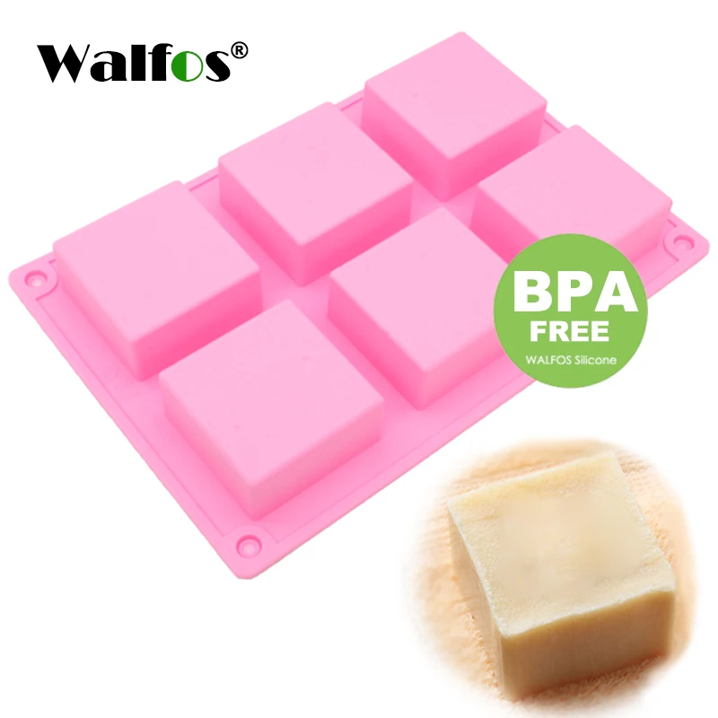 Walfos 6 Cavity Plain Basic Rectangle Silicone Soap Mould Bake Mold Tray For Homemade DIY Craft Soap Mold Decor Tools 3D Mold
Walfos 6 Cavity Plain Basic Rectangle Silicone Soap Mould Bake Mold Tray For Homemade DIY Craft Soap Mold Decor Tools 3D Mold