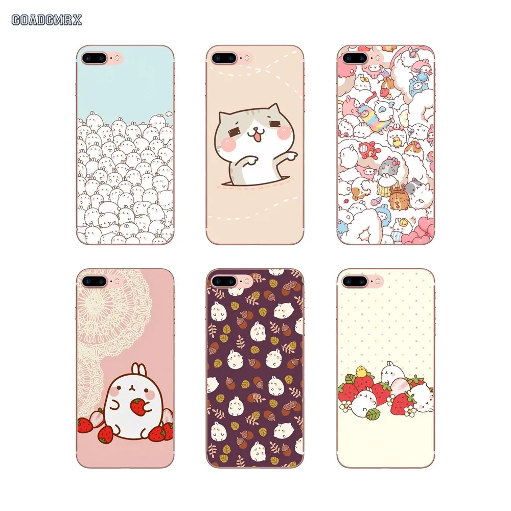 Прозрачный мягкий чехол для Samsung Galaxy A10 A30 A40 A50 A60 A70 A6 A8 A9 plus 2018 A6S A9S Star Lite Molang Kawaii Lovely