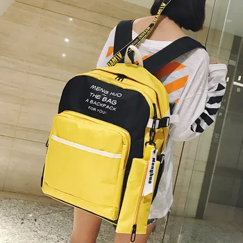 Harajuku Fashion Women Laptop Backpacks Kawaii Yellow Shoulder School Bag Rucksack For Girls Travel Bag Pack Bolsas Mochilas
Harajuku Fashion Women Laptop Backpacks Kawaii Yellow Shoulder School Bag Rucksack For Girls Travel Bag Pack Bolsas Mochilas