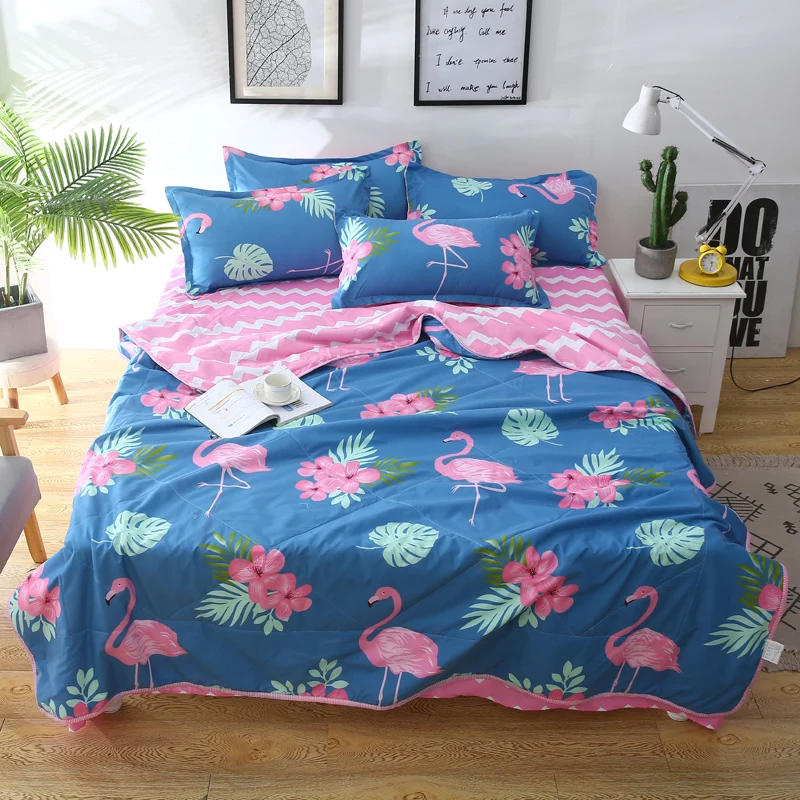 Bonenjoy 1 pc Summer Comforter Mechanical Washed Thin Quilted Bedspread Flamingos Blanket on Bed Aircondition Comforter Sets
Bonenjoy 1 pc Summer Comforter Mechanical Washed Thin Quilted Bedspread Flamingos Blanket on Bed Aircondition Comforter Sets