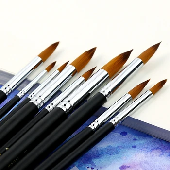 Round Detail Artist Paint Brush Set 9pcs for Acrylic Gouache Oil Tempera Enamel and Face Painting
Round Detail Artist Paint Brush Set 9pcs for Acrylic Gouache Oil Tempera Enamel and Face Painting
