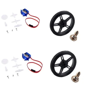 2Pcs Feetech FS90R Servo 360 Degree Continuous Rotation Micro RC Servo Motor +2pcs Wheel For Robot RC Car Drones Boat Smart Car
2Pcs Feetech FS90R Servo 360 Degree Continuous Rotation Micro RC Servo Motor +2pcs Wheel For Robot RC Car Drones Boat Smart Car