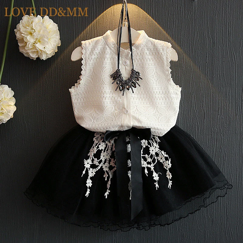 LOVE DD&MM Girls Clothing Sets 2019 Summer New Girl Fashion Sleeveless Lace Shirt + Black Lace Skirts
LOVE DD&MM Girls Clothing Sets 2019 Summer New Girl Fashion Sleeveless Lace Shirt + Black Lace Skirts