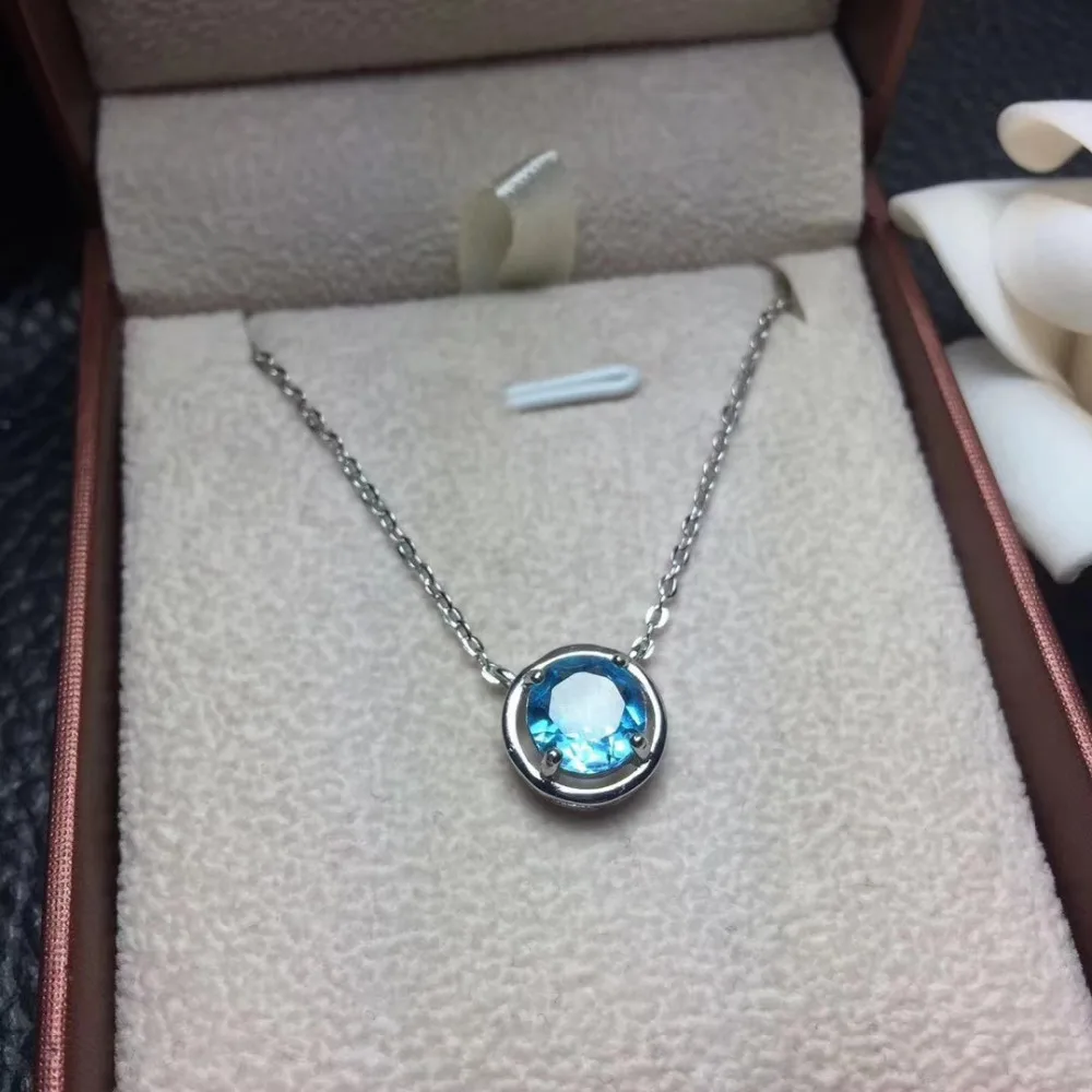 Natural blue topaz gem Pendant necklace S925 silver Natural gemstone necklace Elegant Classical round girl gift fine jewelery
Natural blue topaz gem Pendant necklace S925 silver Natural gemstone necklace Elegant Classical round girl gift fine jewelery