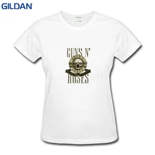 Patrón Rosas Mujer Para Roses Y Rock Negro Manga Camiseta N Guns Armas Band H7wqtrH