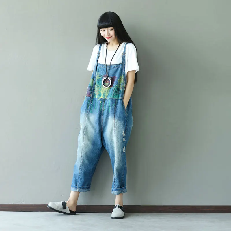 Jeans Woman Casual Denim Jumpsuit Printed 2017 Girls Jumpsuit Rompers Plus Size Autumn Winter Jumpsuit Women Ankle-length Pants
Jeans Woman Casual Denim Jumpsuit Printed 2017 Girls Jumpsuit Rompers Plus Size Autumn Winter Jumpsuit Women Ankle-length Pants