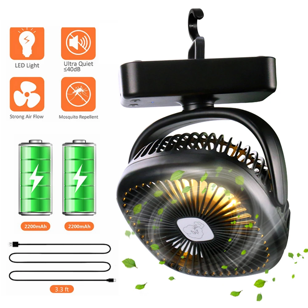 New Portable Travel Mini Camping Fan with LED Light Rechargeable 4400mah Battery Operated Desk Fan for for Office Motorhome Tent
New Portable Travel Mini Camping Fan with LED Light Rechargeable 4400mah Battery Operated Desk Fan for for Office Motorhome Tent