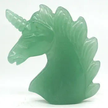 Unicorn Head Skull Figurine Natural Green Aventurine Healing Energy Animal Carved Crystal Statue Gemstone Home decor 2"
Unicorn Head Skull Figurine Natural Green Aventurine Healing Energy Animal Carved Crystal Statue Gemstone Home decor 2"