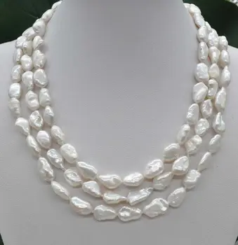 NEW Natural Rare white 9-13mm Reborn irregular Keshi cultured Pearl Necklace 50inches
NEW Natural Rare white 9-13mm Reborn irregular Keshi cultured Pearl Necklace 50inches