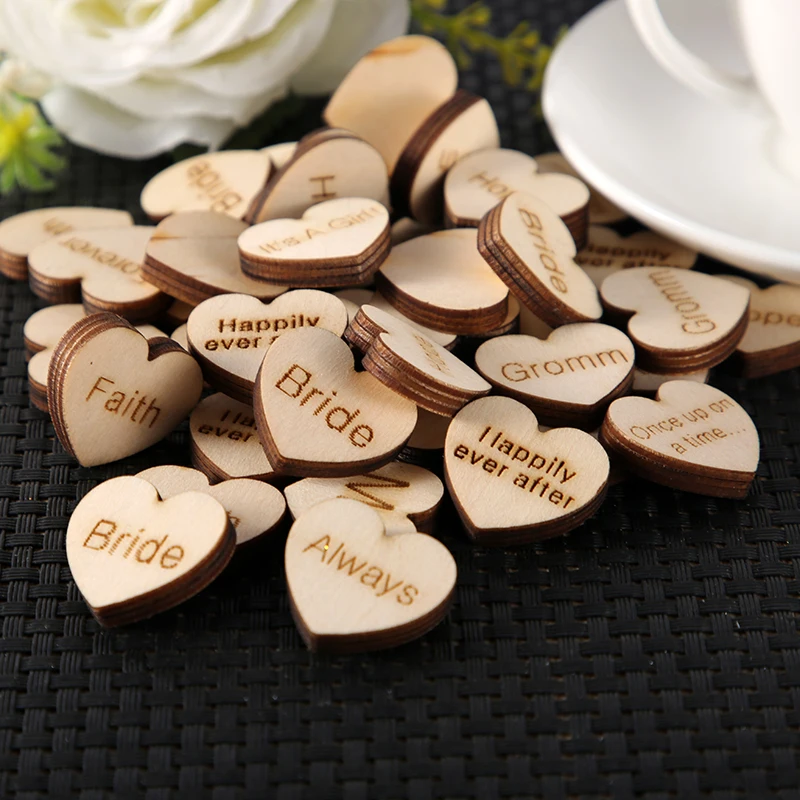 100pcs/pack Wood Confetti Engraved Love Hearts Shape Wedding Table Scatter Decor Rustic Wooden Wedding Table Decoration Buttons
100pcs/pack Wood Confetti Engraved Love Hearts Shape Wedding Table Scatter Decor Rustic Wooden Wedding Table Decoration Buttons